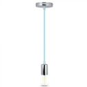V-TAC VT-7338 Pendant chandelier 1MT E27 in metal with light blue colored cable Ф39mm IP20 - SKU 3787