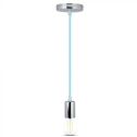 V-TAC VT-7338 Lampadario a sospensione 1MT E27 in metallo con cavo colorato azzurro Ф39mm IP20 - SKU 3787