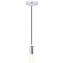 V-TAC VT-7338 Lampadario a sospensione 1MT E27 in metallo con cavo colorato viola Ф39mm IP20 - SKU 3790