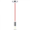 V-TAC VT-7338 Lampadario a sospensione 1MT E27 in metallo con cavo colorato rosso Ф39mm IP20 - SKU 3791