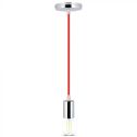 V-TAC VT-7338 Lampadario a sospensione 1MT E27 in metallo con cavo colorato rosso Ф39mm IP20 - SKU 3791