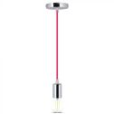 V-TAC VT-7338 Pendant chandelier 1MT E27 in metal with fuchsia colored cable Ф39mm IP20 - SKU 3792