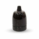V-TAC VT-799 Portalampada in porcellana Ф47mm per lampadine E27 IP20 nero - SKU 3796
