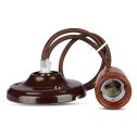 V-TAC VT-7998 Pendant Light V-TAC 1MT High Frequency porcelain lamp Holder E27 brown - SKU 3810