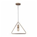 Geometric Pendant Light Triangle V-TAC 1MT E27 Ф320mm VT-7321 - SKU 3837 Champagne Gold