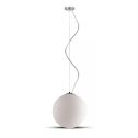 V-TAC VT-7251 Lampadario a sospensione 1MT E27 in vetro acrilico opaco con finiture cromo forma sferica Ф250mm - sku 3839