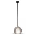 V-TAC VT-7304 Pendant Light 1MT 1xE27 designer double glass gungrey+white color Ф250mm - sku 3876