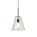 V-TAC VT-7305 Lampadario portalampada 1mt in vetro trasparente moderno forma conica Ф270mm - sku 3881