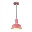 Plastic Pendant Lamp Holder E14 With Slide Aluminum Shade Ø180mm VT-7100 - SKU 3923 PINK