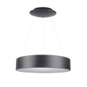 V-TAC VT-25-1-B 20W Led surface smooth pendant black body light warm white 3000K dimmable - SKU 3993