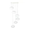 V-TAC VT-7390 lampadario led 72W sospensione composto da 6pcs corpi illuminanti forma circolare luce bianco caldo 3000K triac dimmable IP20 - SKU 40011