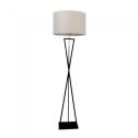 V-TAC VT-7913 Designer floor Lamp with ivory lamp shade round black metal canopy with E27 Holder - sku 40411