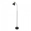 V-TAC VT-7702 Lampada da terra in metallo corpo nero e nichel satinato orientabile con portalampada per lampadine E27 - sku 40421