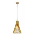 V-TAC VT-2450 Suspension moderne en bois avec abat-jour décoratif chromé E27 Ф250mm - SKU 40521