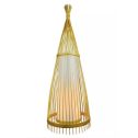 V-TAC VT-4150 Wooden Designer floor Lamp with rattan lampshade E27 Holder - sku 40561