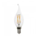 V-Tac VT-1995D led bulb filament cross twist candle flame 4W E14 warm white 2700K dimmable - 43881