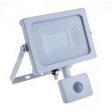 V-TAC PRO VT-20-S projecteur LED 20W chip samsung smd avec sensor PIR 3000K slim blanc IP65 - SKU 448