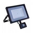 V-TAC PRO VT-30-S 30W led pir sensor floodlight SMD chip samsung warm white 3000K slim black body IP65 - SKU 460