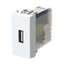 Single-module USB socket 5V 2.1A for Vimar Plana white body 4Box 4B.V14.USB