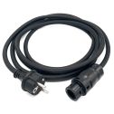 Microinverter connection cable 3 m with BETTERI connector and schuko plug for photovoltaic system