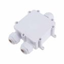 V-TAC VT-870 Boîtier de dérivation 3PIN blanc pvc étanche IP68 avec bloc de bornes - SKU 5981