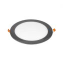 V-TAC VT-1807CH Pannello led incasso rotondo 18W cornice cromata bianco caldo 3000K + Driver - SKU 6346