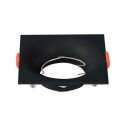 V-TAC VT-921-B LED GU10 Recessed Square Low Profile Spotlight Holder black body - sku 6635