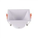 V-TAC VT-927 LED GU10 Recessed Square Cone Spotlight Holder white body - sku 6638