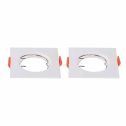 V-TAC VT-930 Portafaretto led da incasso quadrato policarbonato bianco box 2pcs per lampadine GU10-GU5.3 - sku 6642