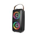 V-TAC VT-6203 Portable battery powered bluetooth speaker 2*10W USB input - microsd - led karaoke rechargeable trolley - sku 6664