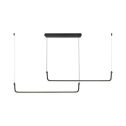 V-TAC VT-7770 lampadario led a sospensione 24W- design moderno barre sottili doppia U colore nero luce 4000k L:1525mm - sku 6941