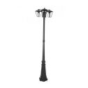 V-TAC VT-740 Garden pole stand Lamp Graphite black 3xE27 Bulb 199CM Rainproof IP44- SKU 7063