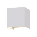 V-TAC VT-759 Applique LED 5W carrée 140lm/w corps blanc satiné - IP65 double faisceau blanc chaud 3000K - sku 217079