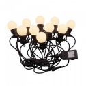 V-TAC VT-71020 led catenary light 10mt with 20 mini globe bulbs 0.5W 3000K connectable shuko socket IP44 - sku 217439