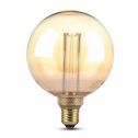 V-Tac VT-2185 4W LED ART bulb globe amber glass filament E27 G125 warm white 1800K - 7475