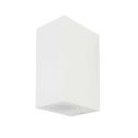 V-TAC VT-7652 sleek wall fitting GU10 square aluminium white 2 way IP44– SKU 7541