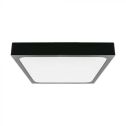 V-TAC VT-8630SB-SQ Plafoniera led 30W sensore di movimento microonde integrato IP44 quadrato nero 360° 4000K - 7674