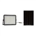 V-TAC VT-120W Faro led nero con pannello solare 15W e telecomando LED Proiettore con batteria sostituibile 4000K 3m Cavo - 7826