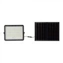 V-TAC VT-180W Faro led nero con pannello solare 20W e telecomando LED Proiettore con batteria sostituibile 6400K 3m Cavo - 7827