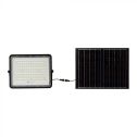 V-TAC VT-180W Schwarzer LED-Fluter mit 20-W-Solarpanel und Fernbedienung. LED-Flutlicht mit austauschbarer Batterie 4000 K, 3 m Kabel – 7828