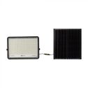 V-TAC VT-240W Schwarzer LED-Fluter mit 30-W-Solarpanel und Fernbedienung. LED-Flutlicht mit austauschbarer Batterie 4000 K, 3 m Kabel – 7830