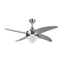 V-TAC VT-6043-4 Ventilateur de plafond 4 pales 106cm 60W AC-Motor avec lampe LED 15W 3IN1 à changement de couleur et télécommande - sku 7915