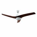 V-TAC VT-6055-3 LED ceiling fan 3 blades 132cm 35W DC-Motor brown with 15W 3IN1 color changing led lamp and remote control - sku 7920