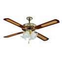 V-TAC VT-6056-4 55W 4 wooden blades ceiling fan 132cm AC-Motor with lampholder for E27x4pcs bulbs - sku 7921