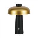 V-TAC VT-1050 LED Table Lamp 3W cct 3in1 black and gold color rechargeable with USB C Touch Dimmable 180x240mm - 7946