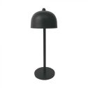 V-TAC VT-1052 Lampe de Table LED 3W cct 3en1 couleur noire rechargeable avec USB C Touch Dimmable 115x300mm - 7985