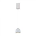 V-TAC VT-7794 Lampadario LED 8.5W a sospensione forma cilindro bombato colore bianco 10cm regolabile 3000K - 7993