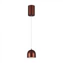 V-TAC VT-7794 LED chandelier 8.5W pendant rounded cylinder shape copper brown color 10cm adjustable 3000K - 7997