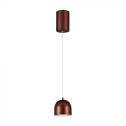 V-TAC VT-7794 LED chandelier 8.5W pendant rounded cylinder shape copper brown color 10cm adjustable 3000K - 7997