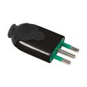 Plug italian std. 2P+E 10A mod. BICO' black colour Fanton 80011